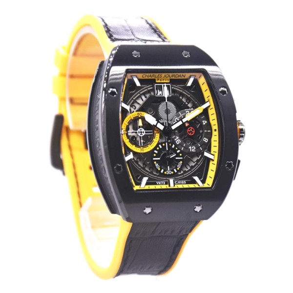 Charles Jourdan CJ1125-3732C Black Yellow Rubber